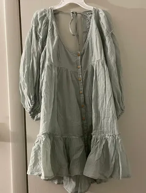 Free People NWT Mint Green Mini tunic dress thumbnail 2