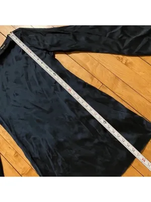 Madewell Emerald Green Satin Shift Dress XS thumbnail 7