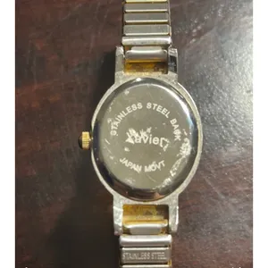 Xavier Vintage Two-Tone Crystal Accent‎ Stretch Band Watch Gold Silver @J thumbnail 3