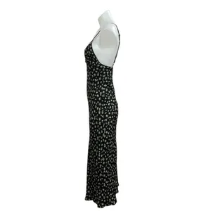 Urban Outfitters Ramona Black Floral Sleeveless Midi Cami Tank A-Line Dress XS thumbnail 2