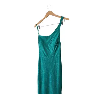 City Studios Junior‎ Glitter Size 18 Jade Green Maxi One Shoulder NEW thumbnail 5