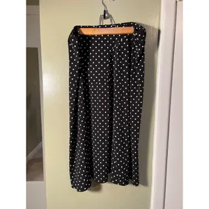 Vintage Jaclyn Smith Collection Womens Sz XL A-Line Skirt Black White Polka Dots thumbnail 5