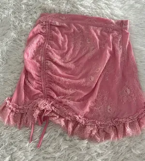 Dolls kill Sugar Thrillz pink lace mini skirt sz M‎ Medium thumbnail 1