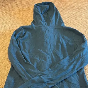 Jockey Women’s Teal Waffle Hooded Long Cardigan with Pockets - Size L thumbnail 7