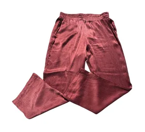 Soft Surroundings Dark Rose Cupro Crinkle Wide Leg Pull on Pants M thumbnail 1