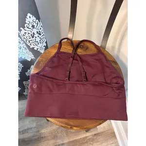 Lululemon Longline Bra B/C Cup Full Support Convertible Straps Burgundy Maroon 2 thumbnail 2