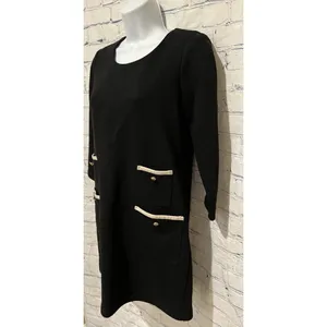 Tuckernuck Black Francoise Mod Mini Dress Extra Small XS thumbnail 5