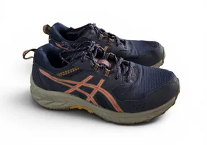 Asics Navy and Coral Athletic Shoes thumbnail 1