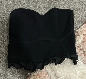 Black Strapless Bustier Top thumbnail 1