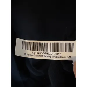 Quince Mongolian Cashmere‎ Batwing Sweater Black S/M NEW thumbnail 5