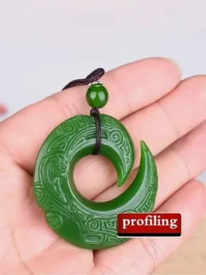 Green Jade Spiral Pendant Necklace - Women Jewelry thumbnail 5