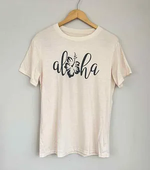 Amazon Aloha Graphic Tshirt Short Sleeve Size Medium thumbnail 1