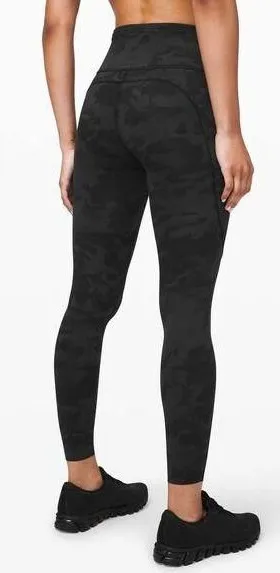Women's Lululemon Fast Free 7/8 Tight II in Black and Grey Camo size 2 thumbnail 1