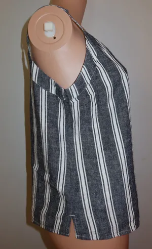 Abercrombie Striped Tank Top Button Front thumbnail 3