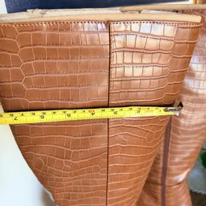 LifeStride‎ Stratford Wide Calf Knee High Boots Bown Croc Embossed Women 8.5 thumbnail 6