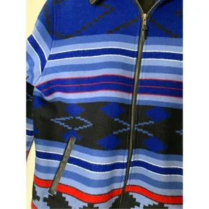 Vintage Pendleton Aztec Native American Wool Western blue Women's large RARE thumbnail 7