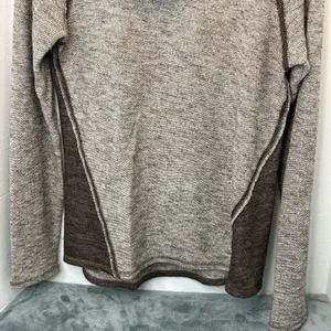 KUHL Nova Womens Brown Knit Cowl Neck Wool Blend Pullover Sweater Sz M thumbnail 3