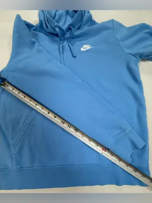 Nike Light Blue Pullover Hoodie with White Swoosh thumbnail 7