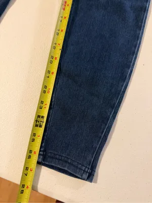 Halara Flex High Waisted Crossover Pockets Denim Work Leggings Small Full Length thumbnail 3