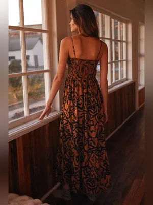 Anthropologie Printed Smocked Sleep Maxi Dress Size Large thumbnail 2