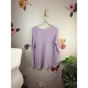 Maeve by Anthropologie Purple Pearson Waffle Pullover Tee - Size - Medium thumbnail 6