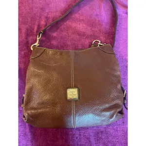 DOONEY & BOURKE Frederica Bag Pebbled Leather Tan Purse Shoulder / Crossbody thumbnail 5