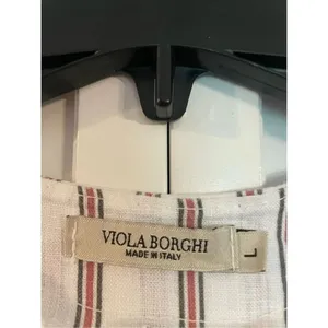 Viola Borghi made in Italy striped lace up tunic coverup thumbnail 5
