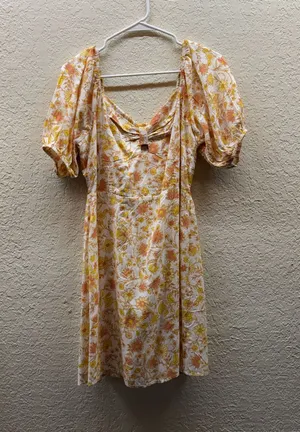 Billabong Dress Floral Mini Yellow thumbnail 1