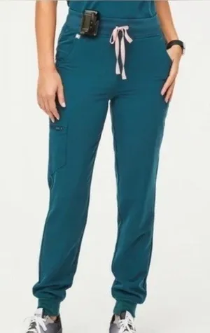 FIGS Zamora High-Rise Jogger Scrub Pant Caribbean Blue size XS/P thumbnail 1