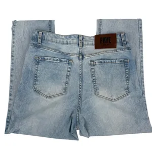 Frye Straight Leg Jeans Women 28 Light Blue High Rise Denim Classic Minimalist thumbnail 3