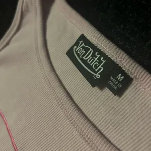 Von Dutch Pink Ribbed Embroidered Logo Tank Top Y2K Women’s Size M thumbnail 2