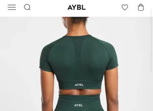 AYBL Empower Seamless Crop Top Dark Green thumbnail 2