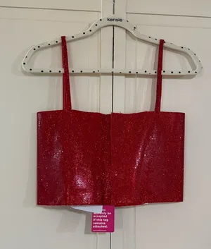BuddyLove Rhinestone Red Top thumbnail 3