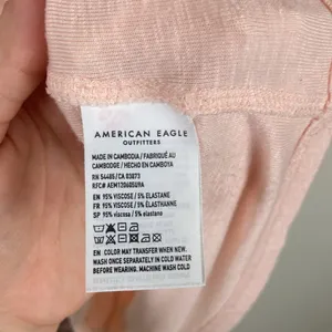 American Eagle Scoop Oversized Boyfriend Tee Shirt Peach Pink Womens Size Medium thumbnail 4