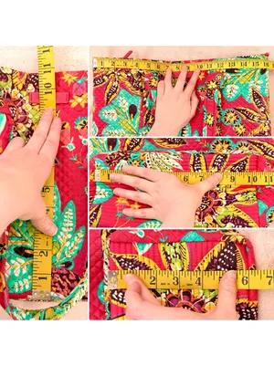 Vera Bradley Hadley East West Rumba Red Leafy Floral Large Zip Tote Shoulder Bag thumbnail 8