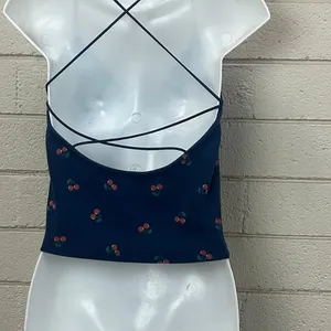 American Eagle Strappy-Go-Lucky cherry blue tank top size M thumbnail 7