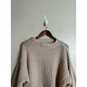 Sezane Olric Jumper Kid Mohair Alpaca Light Pink Womans Small thumbnail 8