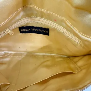 Jessica McClintock Gold Snake Embossed Metallic Clutch‎ Evening Bag thumbnail 9