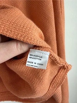 Mint Vanilla Knit Sweater Shorts Matching Set Orange Cropped Lounge Small NWT thumbnail 8