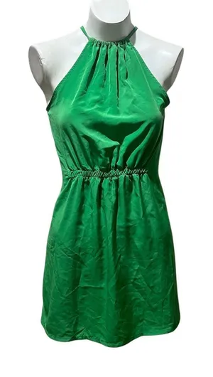 Zara Basic Women's XS Green Halter Neck Mini Dress Standard Casual Summer thumbnail 1