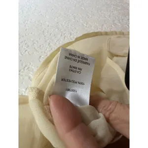 Joie Blouse Cream S Womens Ruffle V-Neck Sheer Chiffon Romantic Flowy Ivory thumbnail 2