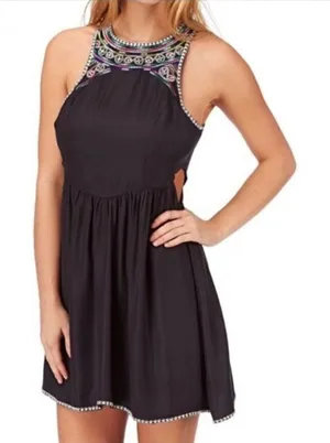 Billabong beachy designer embroidered skater dress thumbnail 1