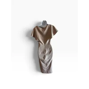 NWT ASOS Dress Size 4 Tan Flutter Sleeve Square Neck Chic Office Professional thumbnail 2