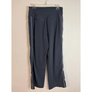 Athleta Venice High Rise Track Stripe Wide Leg Pant Womens Size Medium Blue thumbnail 5