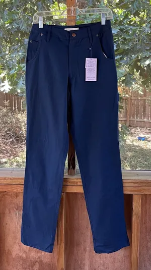 Dawson Workwear Women's Navy Blue Straight Leg Pants Size 27. NEW! thumbnail 1
