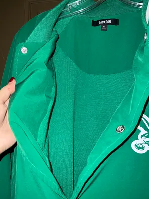 Jackson NFL Philadelphia Eagles Kelly Green Varsity Jacket thumbnail 7