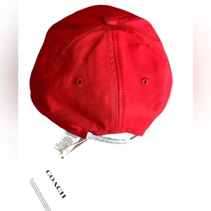 NWT Coach Varsity C Cap Red/ Black M/L thumbnail 3