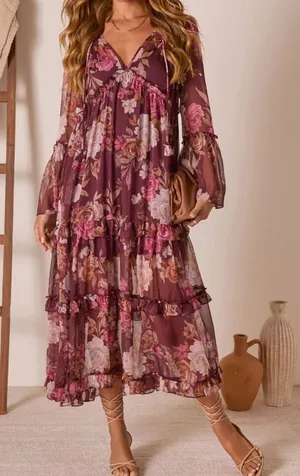 NWOT Vici Whisperfolk A Line Maxi Dress thumbnail 1