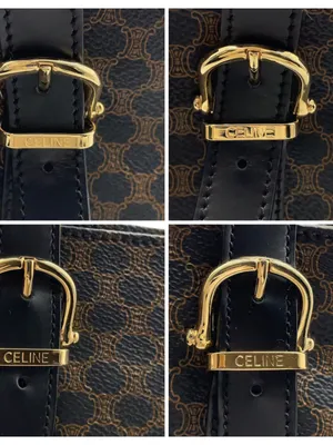 Celine Macadam Triomphe Tote Bag Brown Black Canvas Leather Italy Vintage EUC thumbnail 8