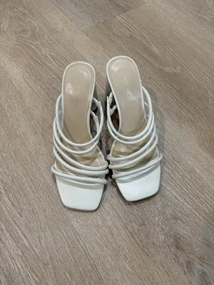 Nine West Women’s Girlie Square Toe Strappy Dress Sandals – White, Size 8 thumbnail 6